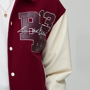 OEM Custom <b>Real</b> <b>Leather</b> Varsity <b>Jacket</b> Free Design Embroidered Logo Letterman <b>Jacket</b> College <b>Jacket</b> winter <b>jacket</b> - Product Image 2
