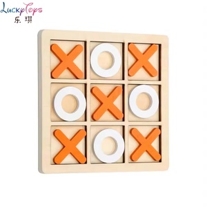<span class=keywords><strong>Gioco</strong></span> da tavolo Tic Tac Toe in legno, giocattolo divertente, interessante <span class=keywords><strong>gioco</strong></span> da tavolo portatile per due giocatori, per bambini - Product Image 3