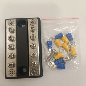 Bloque <span class=keywords><strong>de</strong></span> distribución <span class=keywords><strong>de</strong></span> energía DC 12V-48V 100A bloque <span class=keywords><strong>de</strong></span> barra <span class=keywords><strong>de</strong></span> bus <span class=keywords><strong>de</strong></span> doble fila <span class=keywords><strong>de</strong></span> 5 vías con cubierta protectora para sistemas <span class=keywords><strong>de</strong></span> energía marina <span class=keywords><strong>de</strong></span> coche RV barco - Product Image 6