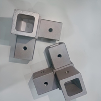 Connecteur d'angle en profilé d'aluminium robuste en alliage d'aluminium moulé sous pression, en forme de L, à 3 voies, pour tube carré, avec joint interne dissimulé