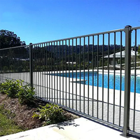 Fabricante de China, valla temporal de piscina de metal de seguridad de acero galvanizado con recubrimiento en polvo de 1,5mm y 2mm