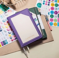 Gran oferta, planificador mensual semanal A5, banda elástica de papel grueso Premium, diario de tapa dura personalizado, planificador, cuaderno de presupuesto