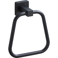 Porte-serviettes noir, support mural pour serviettes en acier inoxydable SUS304, porte-serviettes pour salle de bain, anneau porte-serviettes noir mat