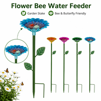 Mangeoire et abreuvoir en fonte pour fleurs, abeilles et papillons, piquet de jardin, pollinateur pour décoration extérieure, vente en gros, OEM personnalisé