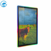 Pas cher 43 pouces capacitif Double cadre en acrylique lumière LED lunette compétence verticale écran tactile Machine de jeu 4k moniteur
