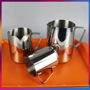 Stainless Steel Latte Art Cup Latte Art Milk Foam Cup Coffee Brewing Pattern Utensil Thickened Tip Milk Foam Cup