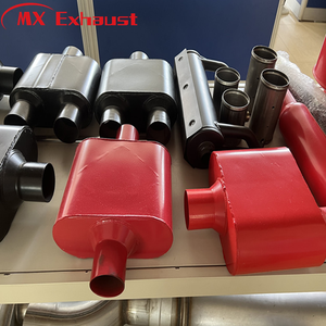 Prix d'usine <span class=keywords><strong>Silencieux</strong></span> d'échappement universel ovale Flowmaster 2" 2.5" en acier aluminisé à chambre - Product Image 4