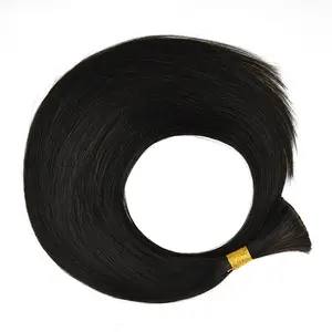 Pronto para enviar extensão de cabelo humano virgem brasileira a granel preço de fábrica por atacado molhado e ondulado para trançar cabelo