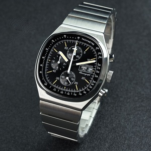 Hruodland Men's Luxury Quartz <b>Chronograph</b> Watch 39mm 316L Stainless Steel Sapphire Crystal Tachymeter 100m Waterproof Luminous - Product Image 4