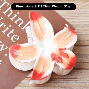 Nouvelles pinces à cheveux en plastique AITONG 8 cm, motif frangipanier, pour enfants, femmes, fêtes, plage hawaïenne, usage quotidien - Product Image 6