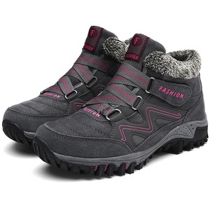 Chaussures d'hiver en coton pour femmes âgées, bottes de neige antidérapantes doublées de polaire, semelle souple, chaussures de marche pour maman, vente en gros - Product Image 4