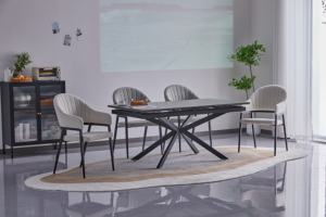 Mesa de comedor de diseño moderno nórdico para el hogar, hotel o <span class=keywords><strong>restaurante</strong></span> para uso en apartamentos, muebles de comedor elegantes - Product Image 4