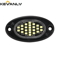 Luz LED de Chasis para Coche 24LED 12V de un Solo Color para Autos SUV Todoterreno Lámpara de Ambiente Súper Brillante