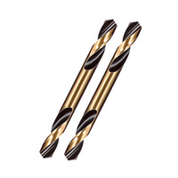 Foret hélicoïdal double HSS à queue droite pour perçage de métaux en acier inoxydable, outils de perçage manuel et électrique à double tranchant