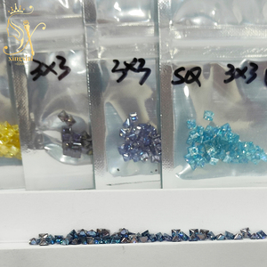 Xingsial Mossanite venta al por mayor 1,5 MM 3,0 MM para anillo <span class=keywords><strong>de</strong></span> compromiso VVS1 tamaño pequeño corte princesa <span class=keywords><strong>zafiro</strong></span> Color <span class=keywords><strong>azul</strong></span> moissanita suelta - Product Image 2