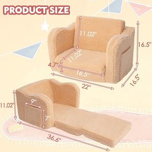 โซฟาเด็กพับได้ โฟม 2 <span class=keywords><strong>in</strong></span> 1 รุ่นขายดีปี 2024 พร้อมบริการตัดเย็บ สำหรับเด็กชายและเด็กหญิง - Product Image 3