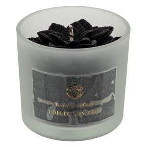 Candela a Forma di Stella di Natale Nera Diamantata 8 - Product Image 1