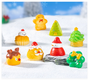 Vente en gros de sac aveugle en résine figurine de dessin animé de charme de bricolage gâteau de Noël biscuit à collectionner ornement de Noël pour le jardin - Product Image 5