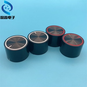 Componentes Electrónicos H, Perilla de Potenciómetro de Plástico de 25 mm de Diámetro, Doble Color, Orificio Interior de 6 mm, Uso Industrial - Product Image 1