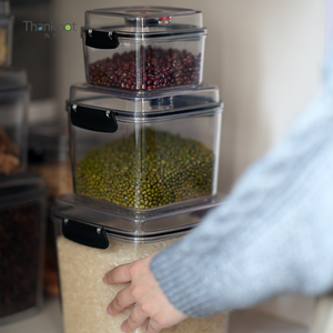 Thankhot BPA-free kín thực chân không thực sự lưu trữ thực phẩm Canister cao tái sử dụng hình vuông hình chữ nhật container tiêm - Product Image 4