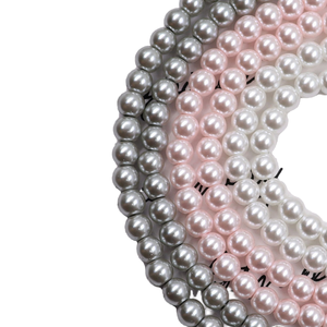 Perle di Vetro Sciolte da 4mm per Cristalli <span class=keywords><strong>Swarovski</strong></span>, Colori Grigio Chiaro, Bianco Perla, Rosa, Blu Notte, Disponibili per Creazione di Gioielli e Braccialetti - Product Image 4