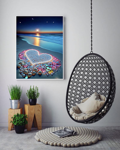 Serata paesaggi marini cuore amore 5d diamante pittura arte cristallo Kit di pittura per adulti - Product Image 2