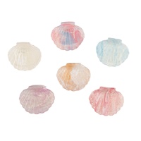 Pince à Cheveux Coquillage Mignonne Style Coréen, Vente en Gros Usine, Accessoire Cheveux Femme pour Chignon Arrière de Tête, Logo Personnalisé