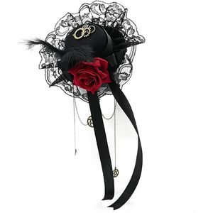 Accesorios de Disfraz Steampunk para Mujer, Sombrero Vintage, Guantes de Encaje, Collar, Joyería, Atuendo Gótico de Halloween, 27x7cm - Product Image 4