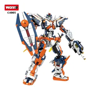 Woma Toys 2024 Nouveau C4005 Assembler Mech Battle Warrior Building Block Brick Toy Mecha Model Transforming Robot Toy For Kids