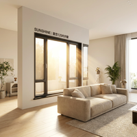Fenêtre à battant moderne en aluminium à double vitrage, étanche, résistante aux vents, anti-effraction, avec moustiquaire en acier inoxydable, certifiée Energy Star