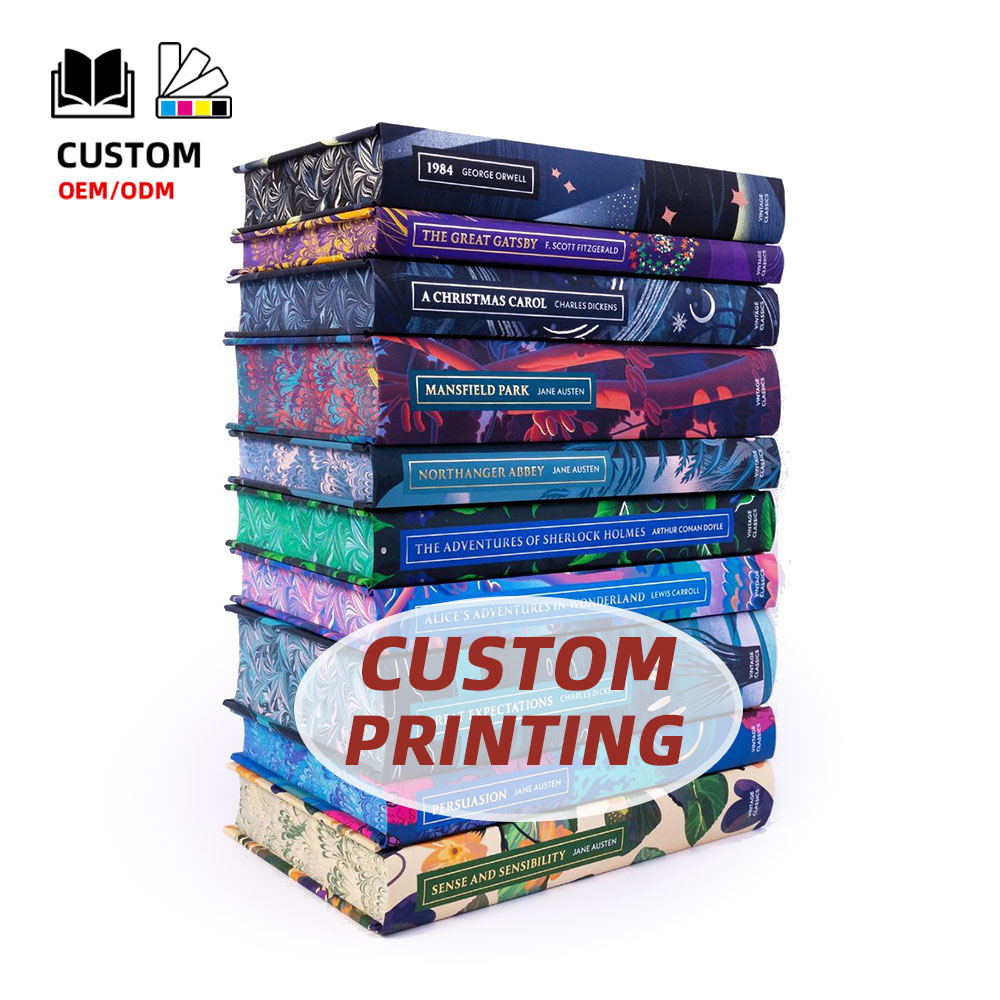 Custom Book Printing Services Hardcover Books With Painted Sprayed Edge Foil Novel Book Printing Factory
