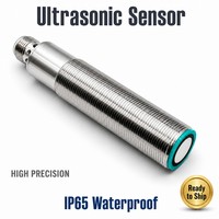 Capteur de distance ultrasonique étanche 1m, sorties optionnelles NPN PNP 4-20mA 0-10V RS485 IP65 CE RoHS, capteur ultrasonique pour AGV