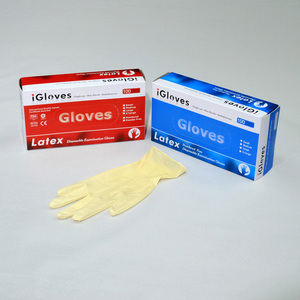 Guantes médicos de látex sin polvo Guantes recubiertos de látex de espuma Guantes de látex resistentes - Product Image 5