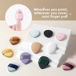 Éponges de maquillage colorées rose et noires, éponges beauté, applicateurs de maquillage pour le visage, éponges cosmétiques avec étiquette privée personnalisée - Product Image 1