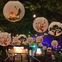 Fleur ronde papier lanterne abat-jour japonais chinois Style oriental lumière Restaurant mariage décor à la maison cadeaux