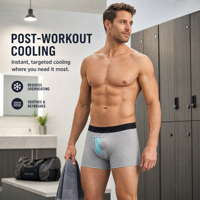 Caleçons de récupération post-entraînement pour hommes avec 2 pochettes de gel réutilisables pour le refroidissement et le soutien, personnalisables avec logo OEM