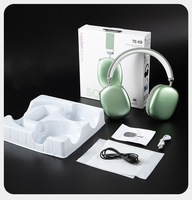 Headphone Over Ear BT5.3 Headset Nirkabel HIFI Stereo Peredam Kebisingan dengan Mikrofon Kartu TF Mode Ganda Berkabel untuk Ponsel Laptop