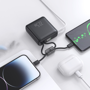 OEM 20000mAh Mini Power Bank Built-in Dual <b>Cable</b> <b>Cable</b> Fast Charging PD 22.5W Portable <b>Charger</b> - Product Image 6