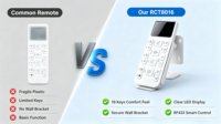 Control Remoto RCT8016 de 16 Teclas de Plástico ABS, Sensación Cómoda, Código Fijo para Inodoro Inteligente