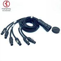 Socapex 19-Core Loose Tail PVC Coaxial Stage Lighting Wire and Cable con 6 3-Core 16A Female Plug Cable de alimentación en stock
