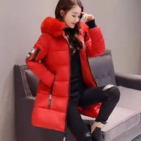 Blanc Hiver Fourrure Veste Femmes Long Laine Manteau Femmes Parkas Bulle Femmes Parka Capuche Gris