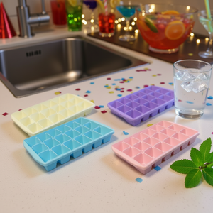 CASAMAX WL AK-4633 Vassoio per Cubetti di Ghiaccio in Plastica Colorata e Resistente per Feste, Stampo Rettangolare Diviso, Design Moderno per Casa e Cucina - Product Image 3