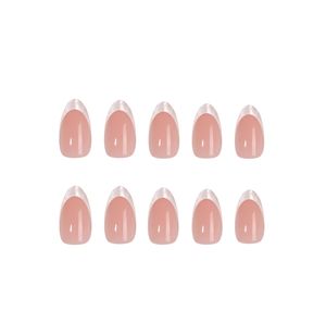 Esmalte de <span class=keywords><strong>Uñas</strong></span> en Polvo Brillante Estilo Francés, Elegante y Brillante, <span class=keywords><strong>Uñas</strong></span> Postizas Cortas de Almendra, <span class=keywords><strong>Bonitas</strong></span> <span class=keywords><strong>Uñas</strong></span> Acrílicas, 30 Piezas de <span class=keywords><strong>Uñas</strong></span> Postizas a Presión - Product Image 6