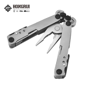 Pince <span class=keywords><strong>multifonction</strong></span> portable HongRui en acier au carbone, tournevis, coupe-fils et ciseaux à ressort pour le camping tactique en extérieur - Product Image 1