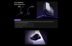 เมาส์ไร้สายชุด U2ฟ้า ATK เมาส์ U2 ATK เมาส์ ATK ของขวัญคริสต์มาสสำหรับนักเล่นเกม<span class=keywords><strong>รีวิว</strong></span> U2 ATK Sky - Product Image 4