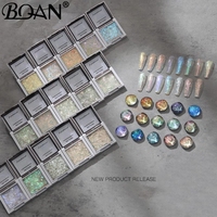 Poudre effet miroir magique, lot de 10 pièces, gamme de poudre chromé à couleur changeante, série dragon, ongles, couleur unie