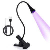 Lampe de séchage UV LED pour vernis à ongles Clip de bureau à clipser Mini USB Sèche-ongles portable Outils de salon de manucure