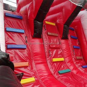 Grandes nuevos toboganes negros inflables trampolines rojos inflables tobogán Castillo de Casa de rebote <span class=keywords><strong>con</strong></span> instalaciones recreativas - Product Image 6