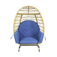 Paris Cafe Parisian Bistro Canapé Rotin Chaise Rotin double Oeuf Jardin Patio Chaise Out Door Intérieur avec support parasol