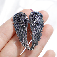 Jolies ailes d'ange en diamant incrustées, broches de Corsage pour hommes et femmes, strass, broche d'aile d'ange, accessoires de manteau